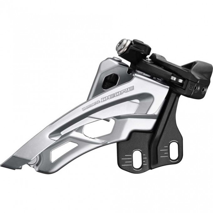 Переключатель передний SHIMANO DEORE, M6000-E, SIDE-SWING, E-TYPE, ДЛЯ 3X10, ВЕРХ. ТЯГА, ЧЕРНЫЙ IFDM6000E6