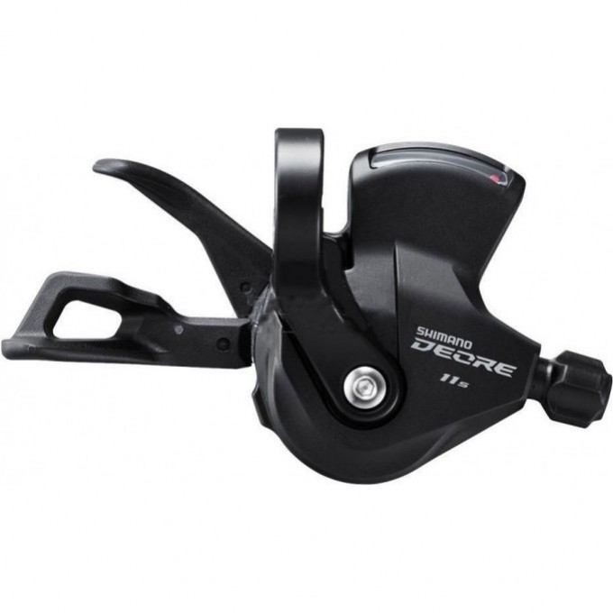 Шифтер SHIMANO DEORE, M4100-R, правый, 10 скоростей, крепление I-Spec EV, с индикатором, трос 2050мм с SP41 1880мм ISLM4100IRAP