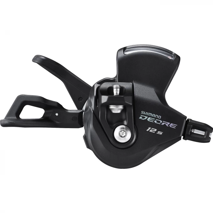 Шифтер SHIMANO DEORE, M5100-R, правый, 11 скоростей, на хомут, с индикатором, трос 2050мм с SP41 1880мм ISLM5100RA1P