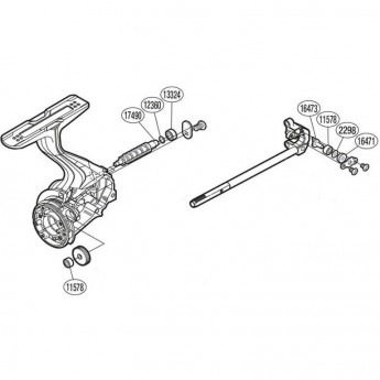 Запчасть для катушки SHIMANO OSCILLATION SET набор для бесконечного винта